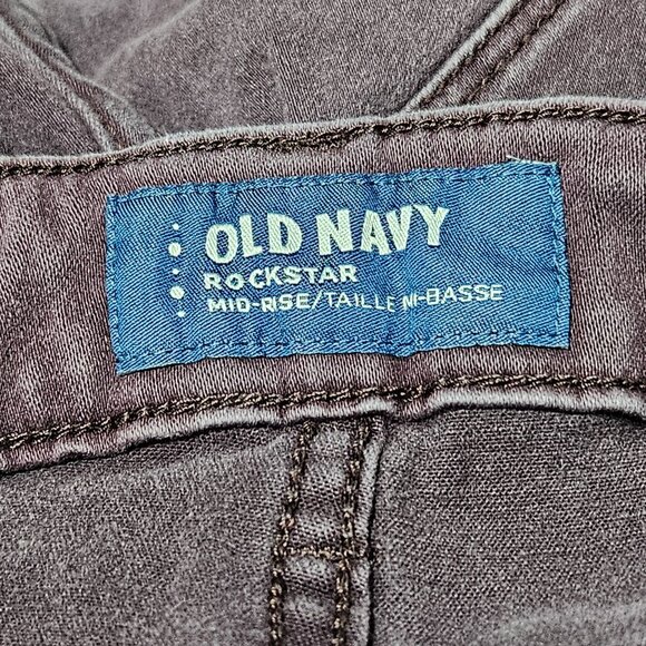 Old Navy Rockstar Mid Rise Jeans Womens Size 2 Skinny Purple Denim Pants - Picture 4 of 5